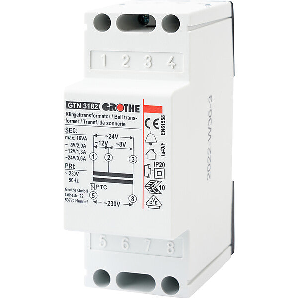 Urmet Klingeltransformator 2,0/1,3/0,6A GTN 3182